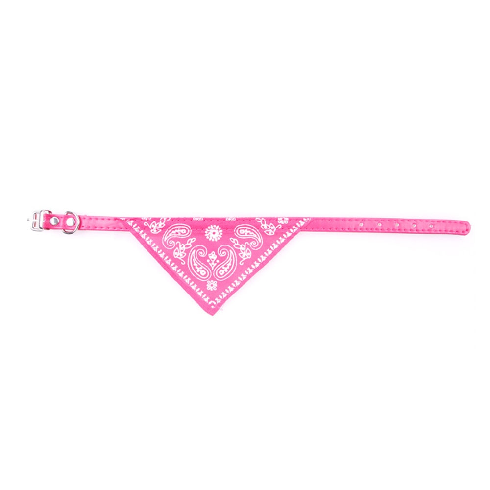Adjustable Small Dog Cat Bandana Collar | Printed Triangular Scarf Neckerchief for Puppies and Kittens