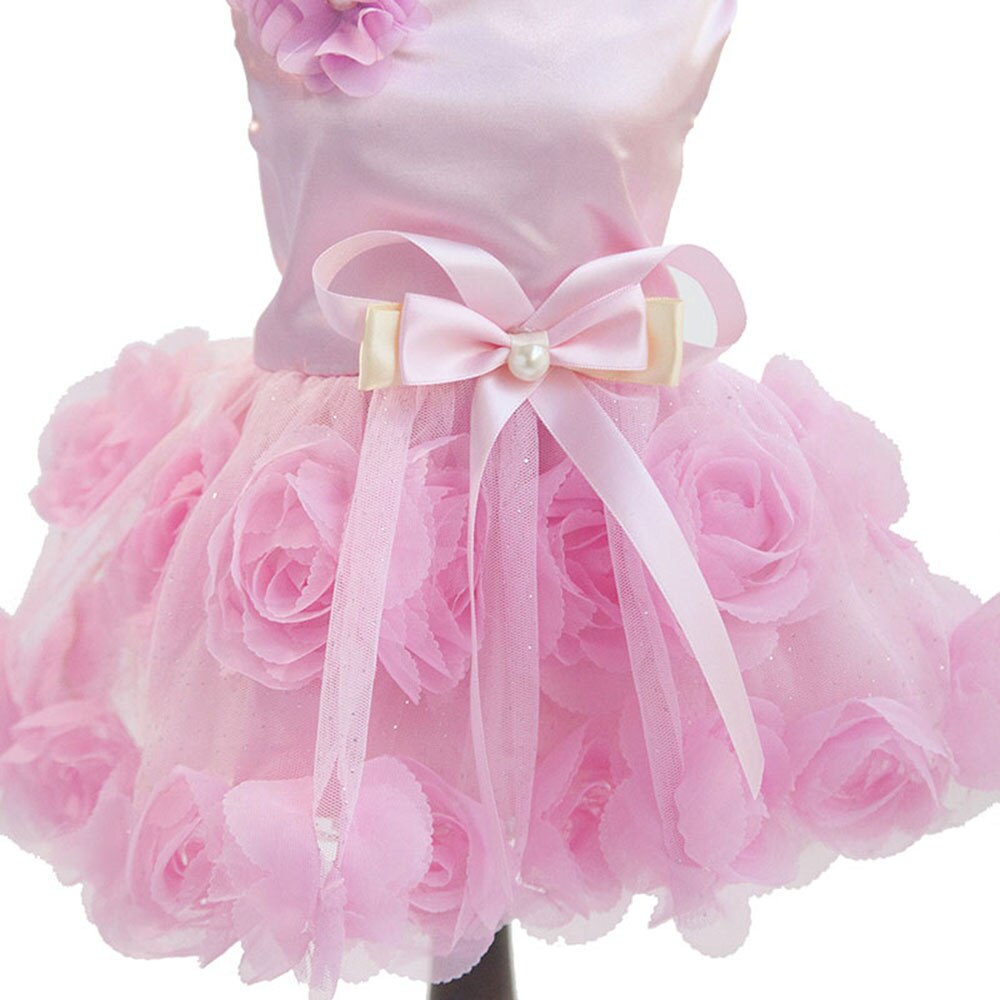 Elegant Dog Wedding Dress | Princess Rose Design for Small Dogs