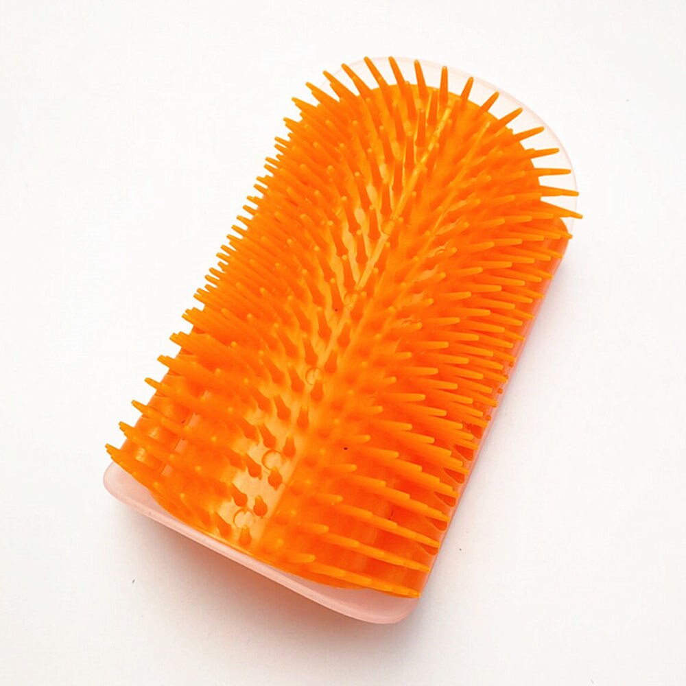 Self-Grooming Cat Brush Massage Device | Pet Hair Removal Comb, Scratch Bristles, and Corner Scratcher