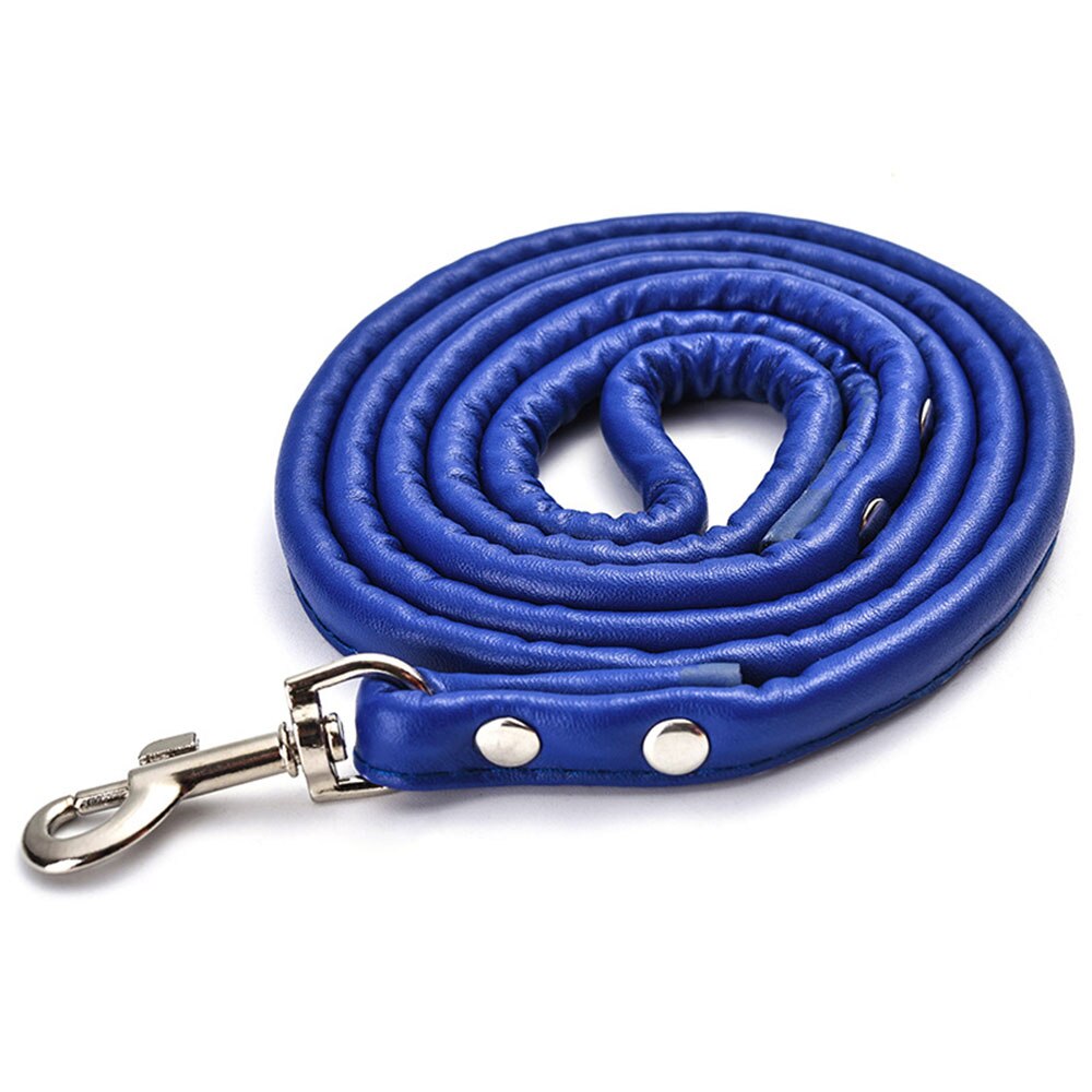 Round Colourful PU Rolled Dog Leash | Durable Lead for Small to Medium Breeds | Multiple Colours Available