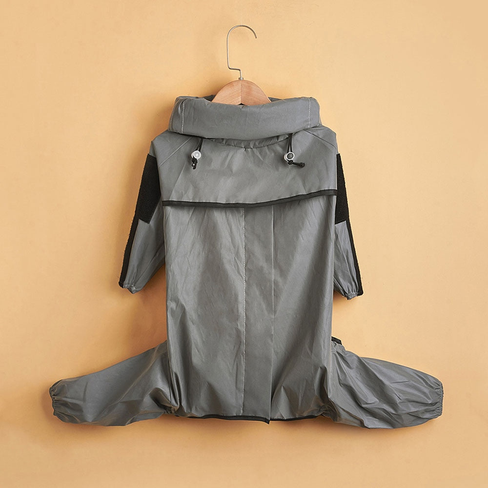 Reflective Dog Raincoat Waterproof Jumpsuit | Sunscreen Coat for Large and Small Dogs | Outdoor Pet Protection