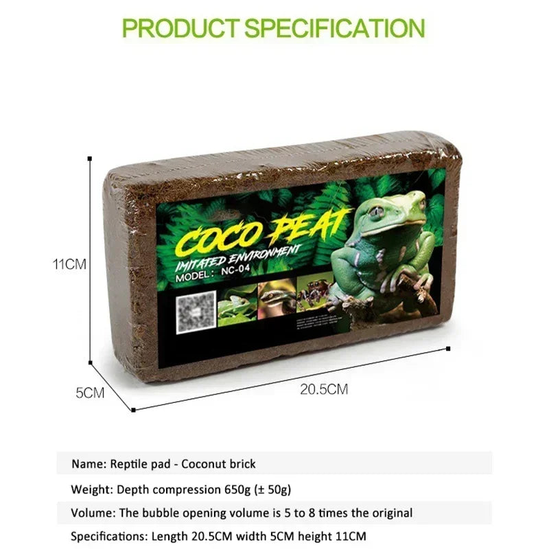 Natural Coconut Coir Mat for Reptiles | Eco-Friendly Bedding for Reptiles & Terrariums