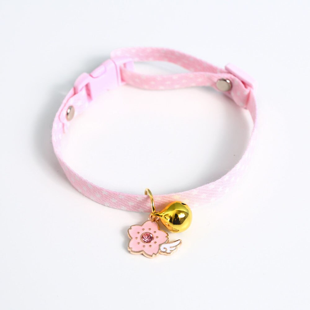Adjustable Cat Bell Collar with Cute Pendant | Breakaway Safety Necklace for Kittens and Small Dogs, Multiple Colours Available