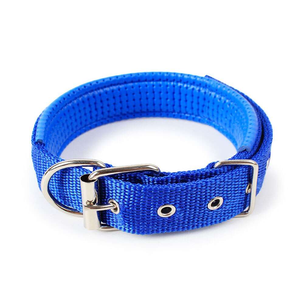 Adjustable Foam Padded Dog Collar | Durable Metal Buckle Pet Collar for Large Dogs & Cats | Strong Walking Collar