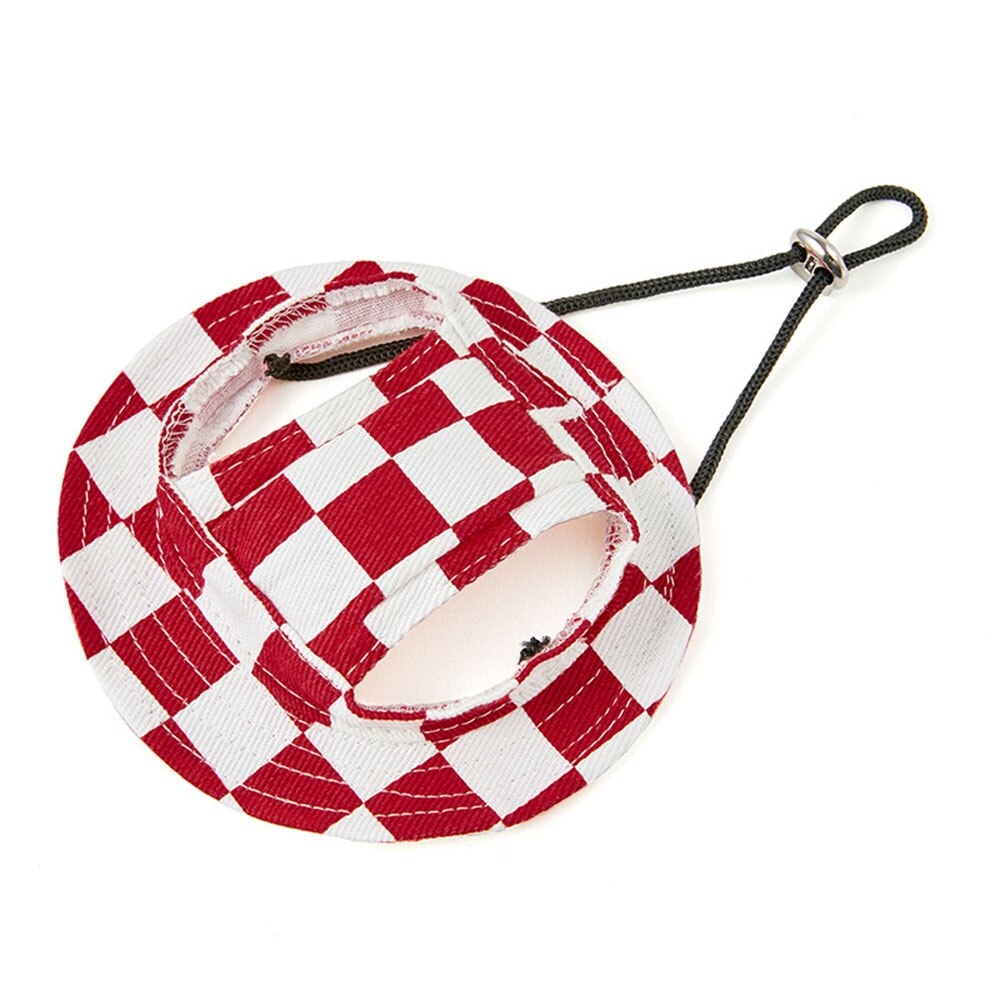 Pet Caps Round Brim Visor Hat | Sun Protection for Dogs with Ear Holes | Comfortable and Adjustable Fit for Small Breeds