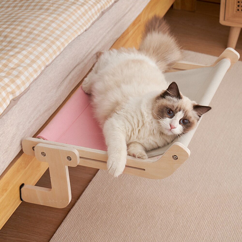 Pet Cat Hammock Bed | Removable Window Sill Cat Lounger | Cozy Winter Basket Cushion for Kittens