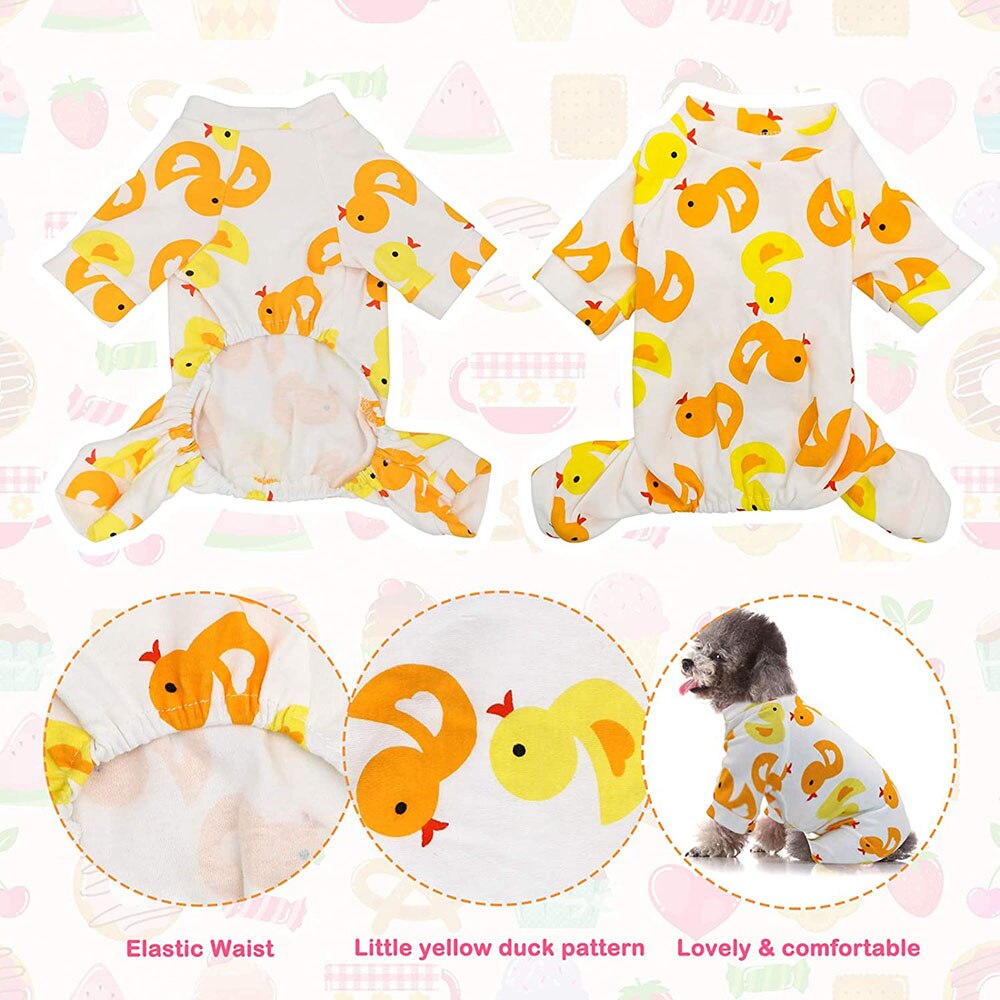 Warm Cotton Dog Pajamas Onesie | Soft Material & Cute Designs for Small Dogs