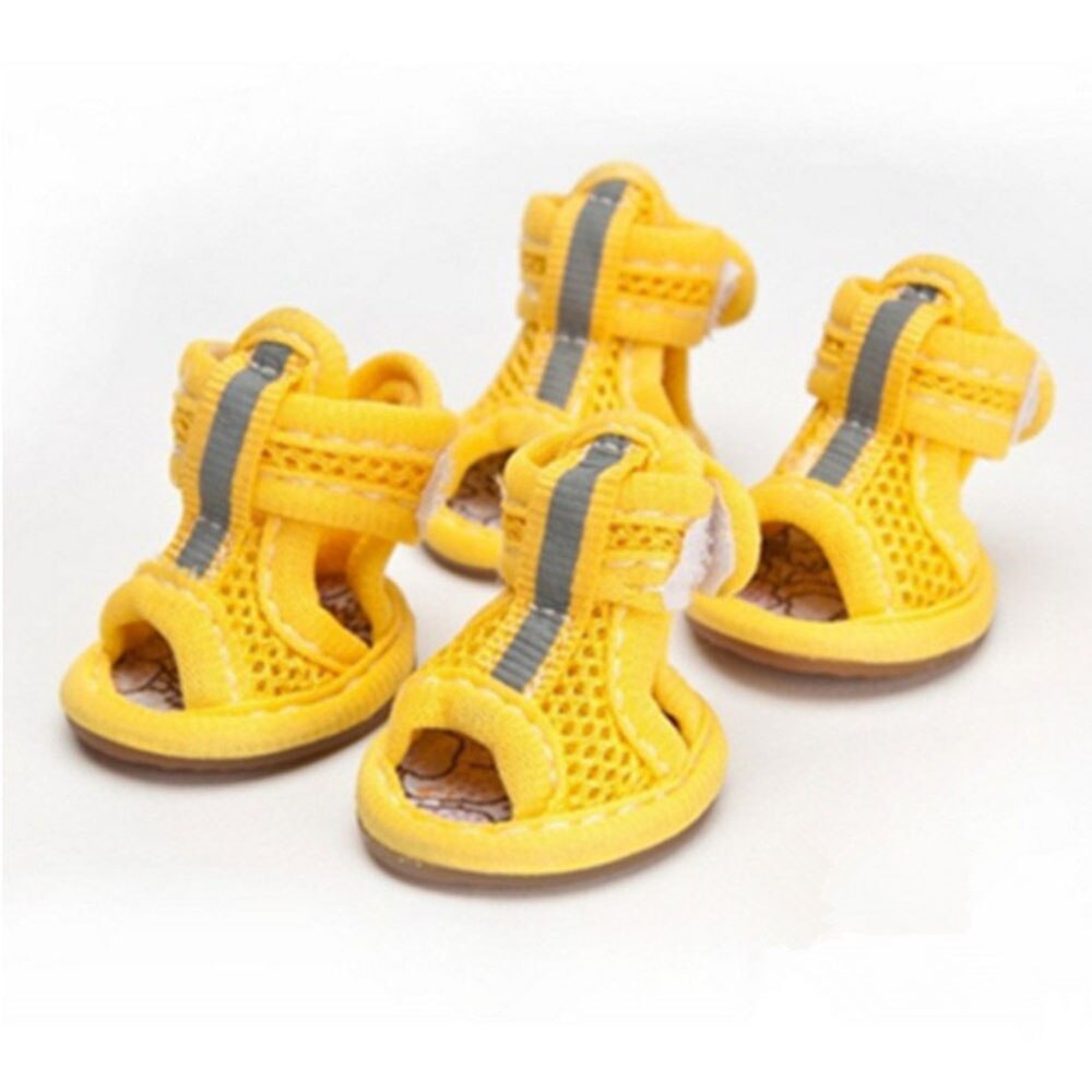 Breathable Summer Dog Shoes | Small Size Sandals with Reflective Anti-Slip Soles for Safety