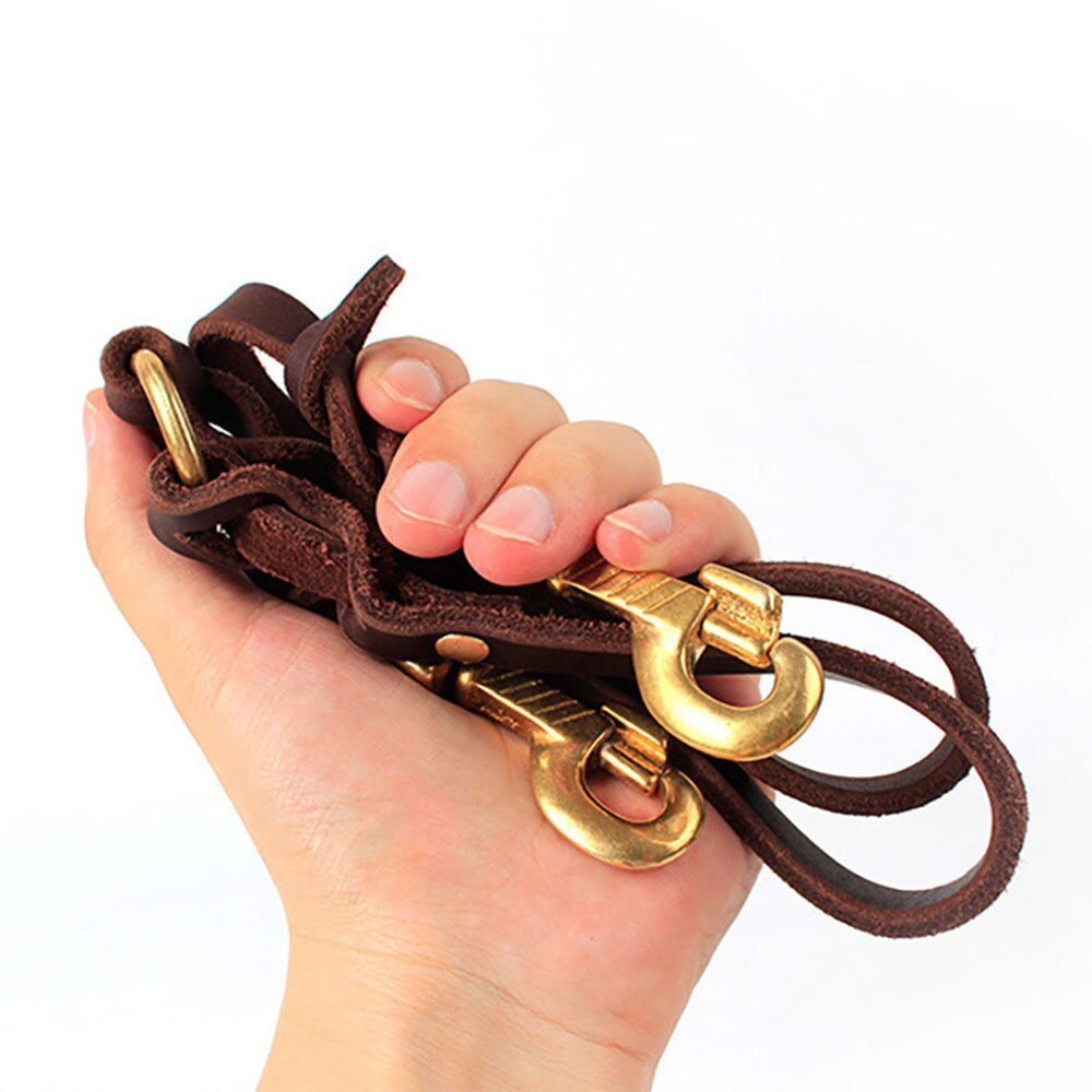 Real Leather Double Dog Leash Coupler | No Tangle Dual Dog Leads for 2 Small & Medium Dogs, Durable Pet Training Accessory