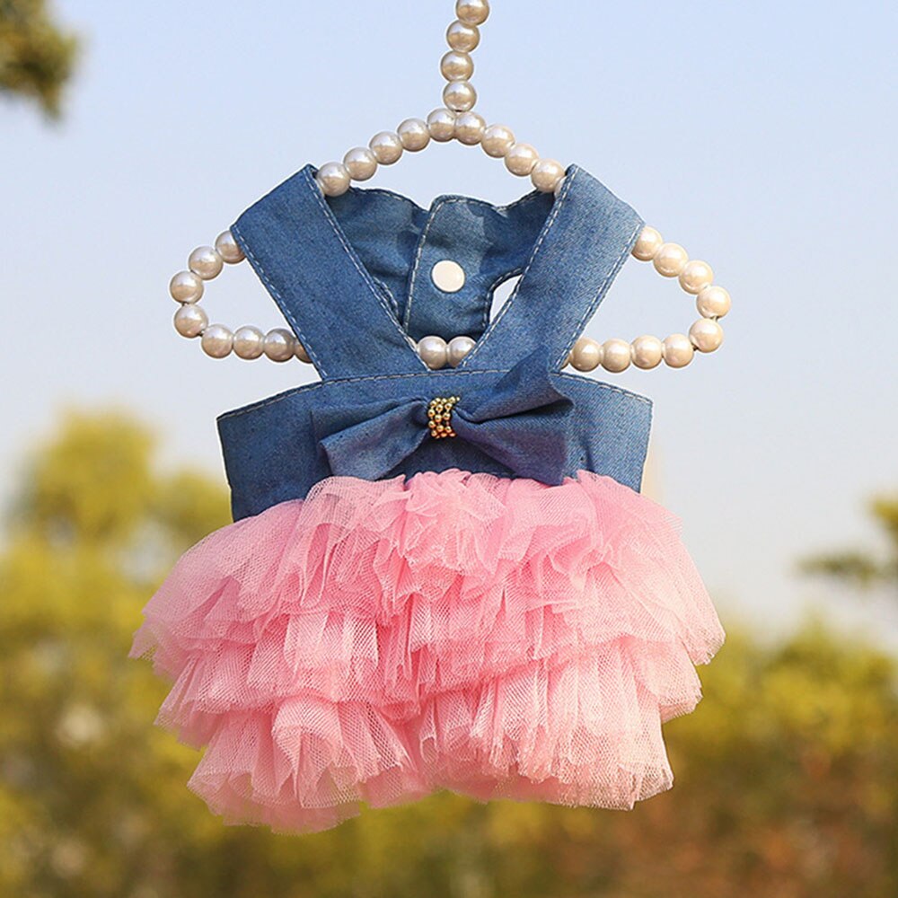 Cute Summer Striped Dog Dress | Princess Tulle Skirt for Small Dogs & Cats