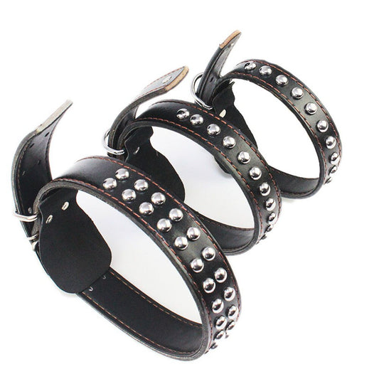 Studded Adjustable PU Leather Dog Collar | Durable, Stylish, and Suitable for Medium to Large Dogs