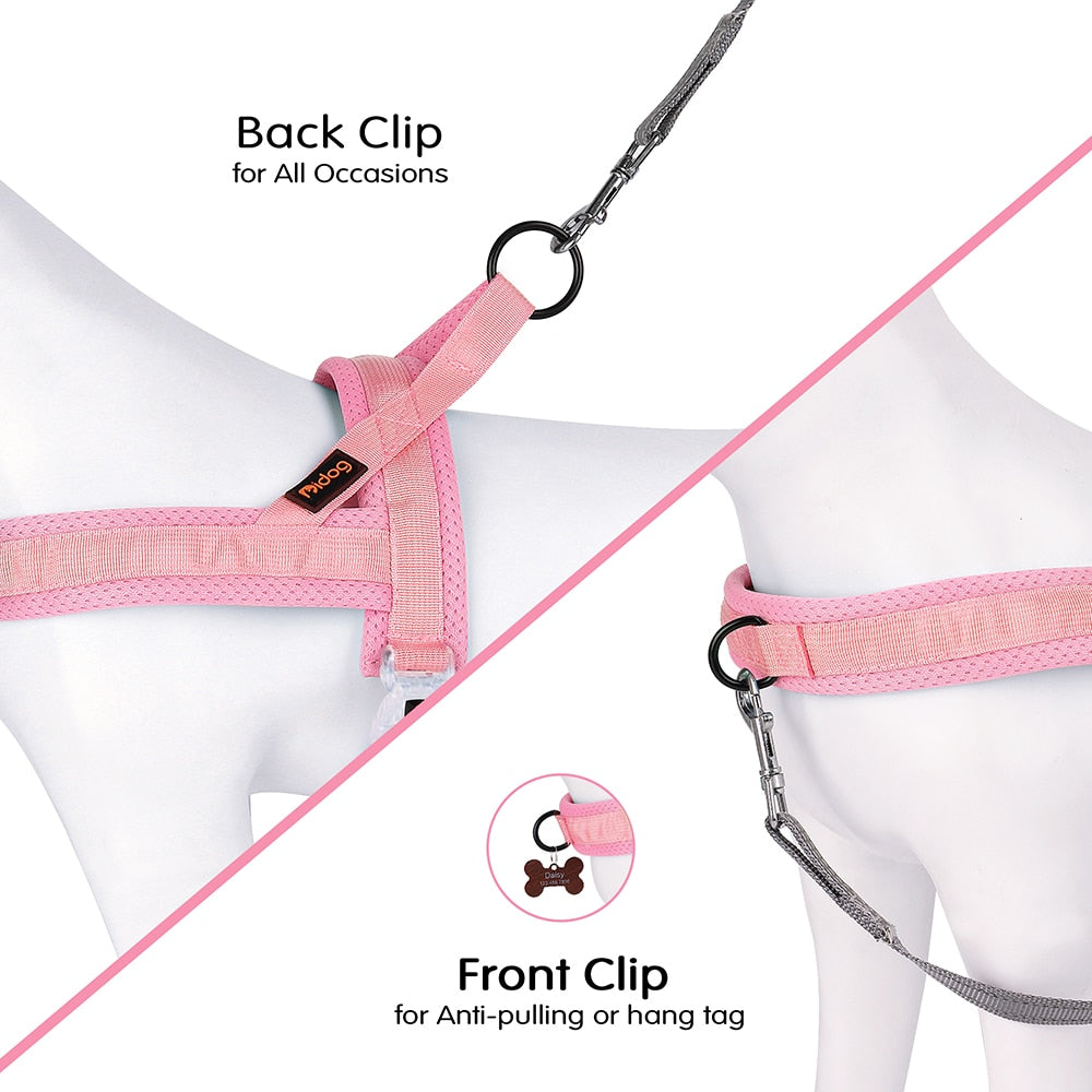 Adjustable Nylon Dog Harness with Quick-Release Buckle | Colourful Vest for Small, Medium, and Large Dogs
