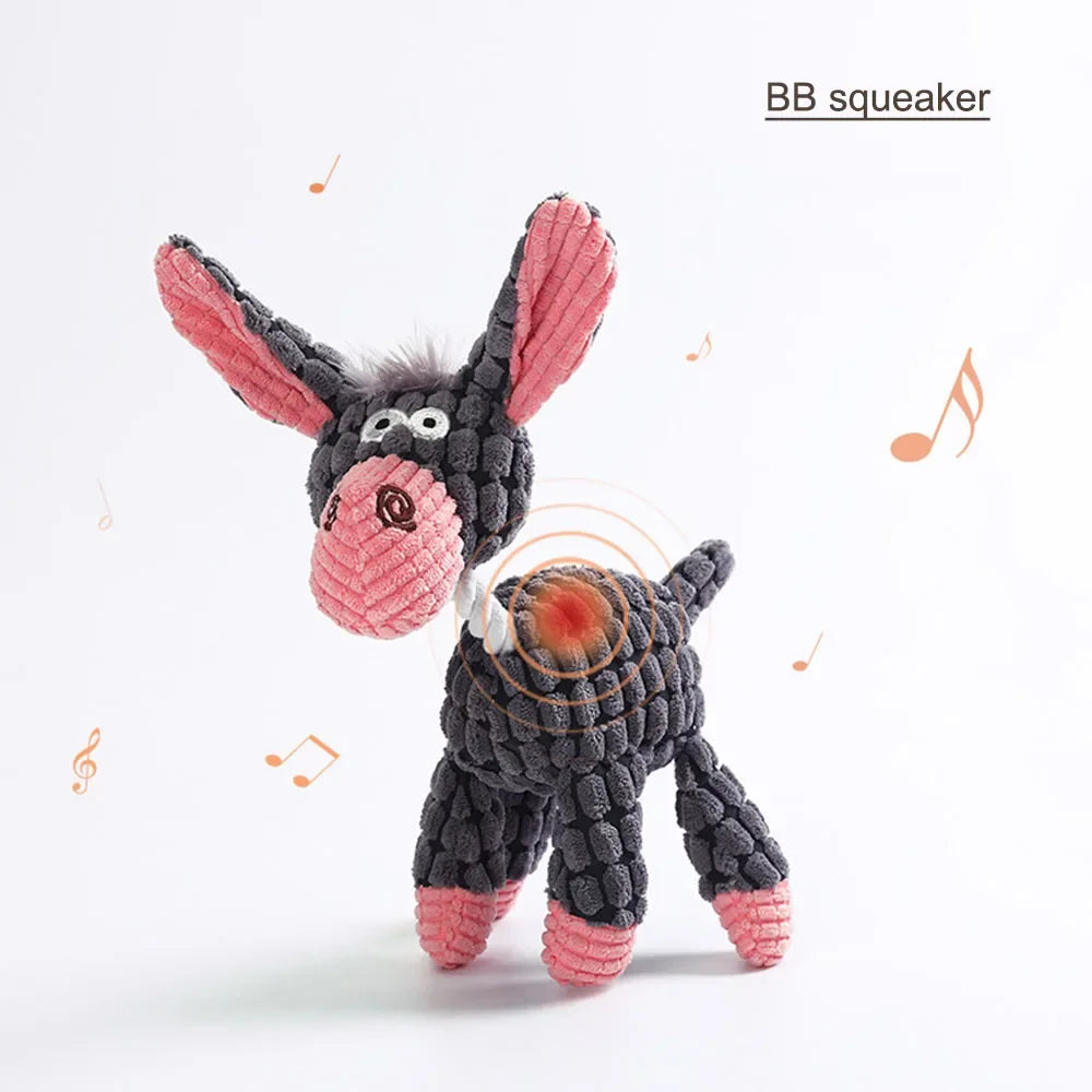 Plush Squeaky Dog Toys | Durable Pet Chew Toy for Small, Medium, Large Dogs, Soft Cotton Texture for Teeth Cleaning