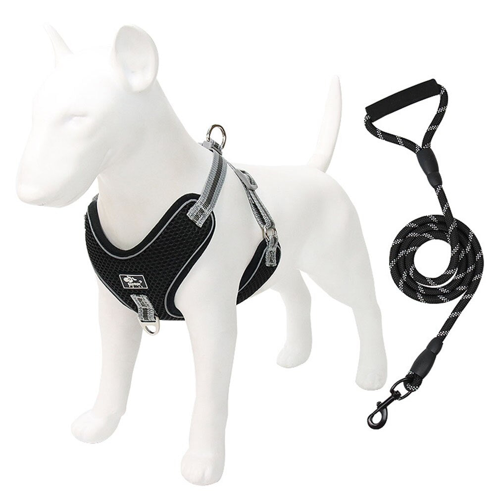 Reflective No Pull Big Dog Harness Vest | Breathable and Soft with Leash for Medium to Large Dogs