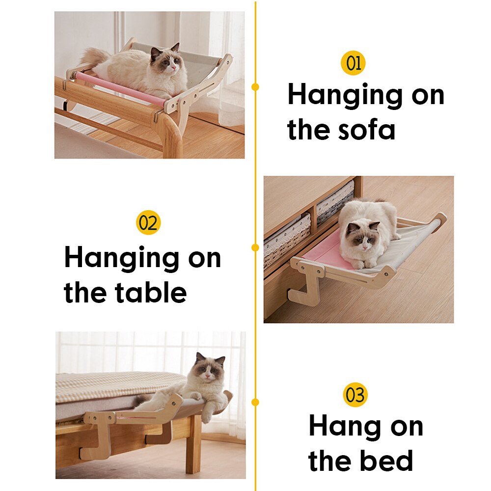 Pet Cat Hammock Bed | Removable Window Sill Cat Lounger | Cozy Winter Basket Cushion for Kittens