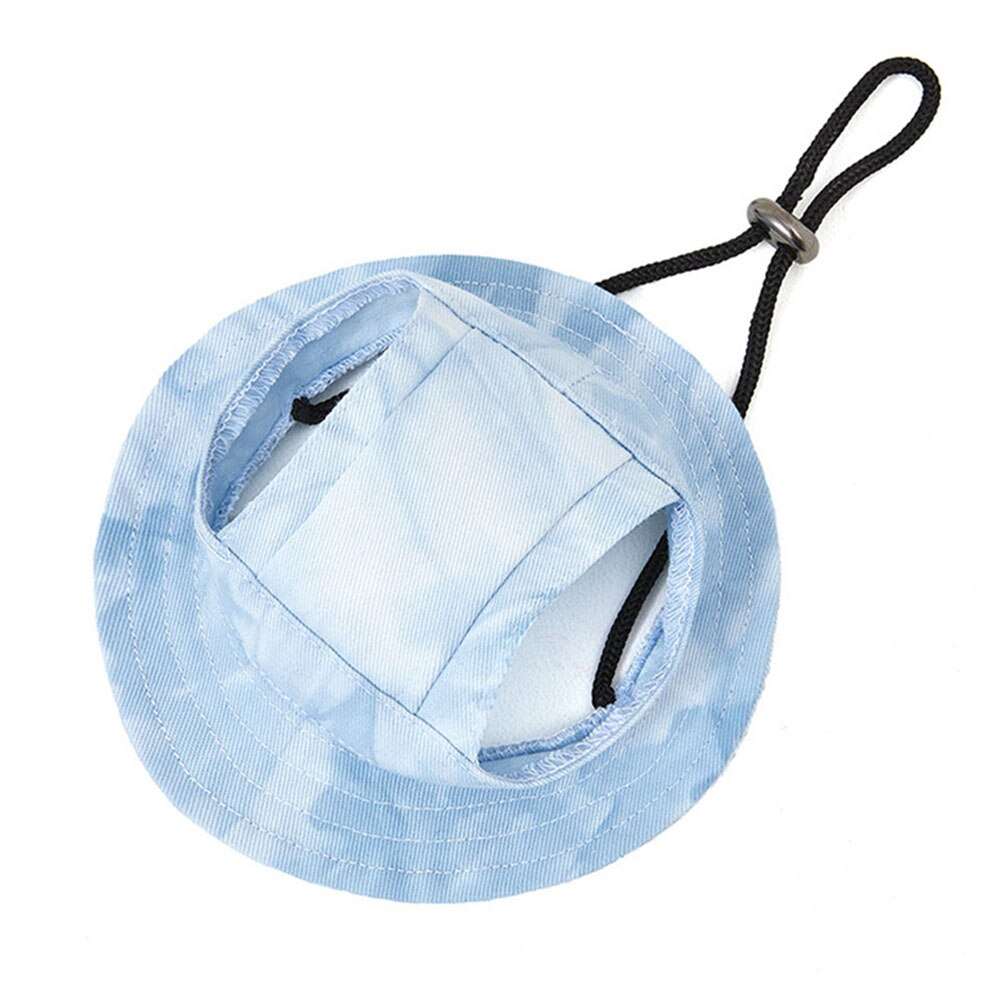 Adjustable Tie-Dyed Dog Hat | Fashion Pet Bucket Cap with Ear Holes | Outdoor Sun Bonnet for Cats & Dogs