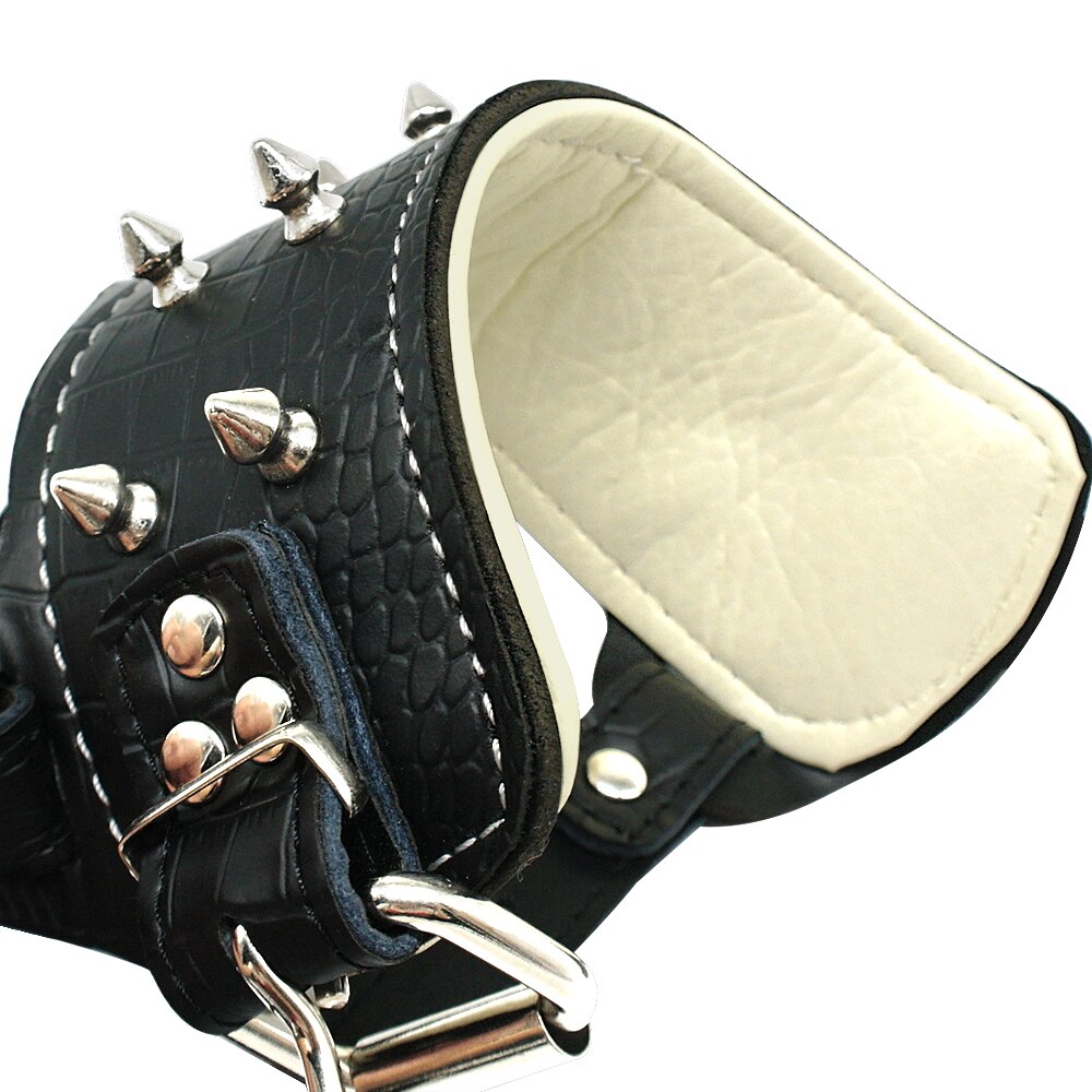 Leather Dog Muzzle for Medium to Large Dogs | Adjustable Spiked Anti-Bark Muzzle for Training & Safety