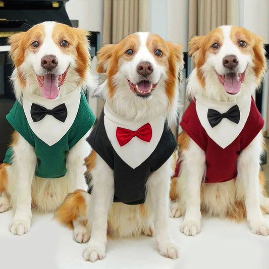 Extra-Large Winter Fleece Tuxedo with Bow Tie
