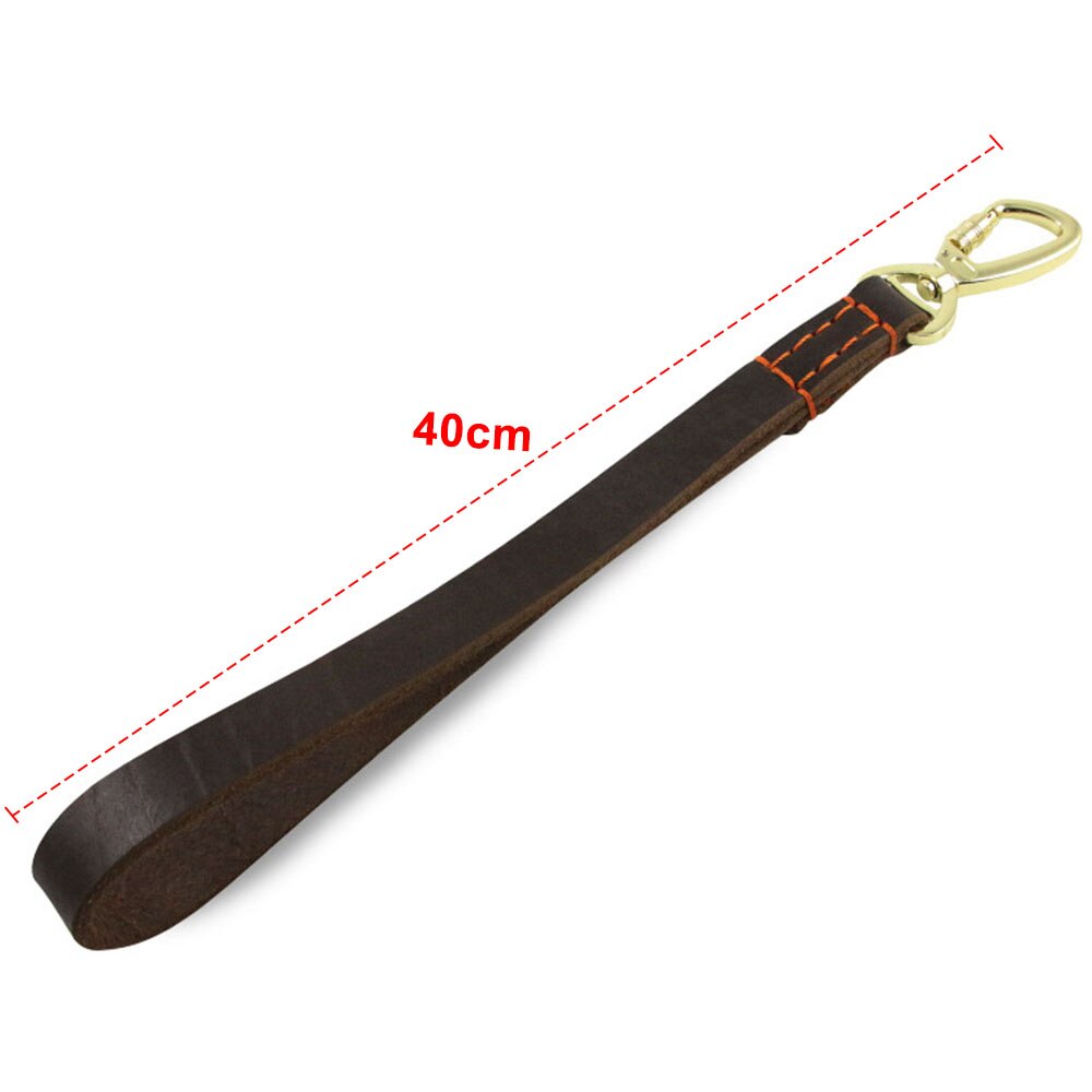 Heavy Duty Leather Dog Short Leash | Durable Traffic Lead for Training and Control