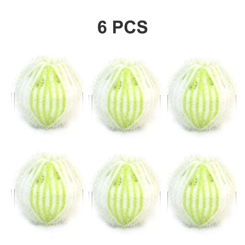Nylon Laundry Ball Washing Machine Fur & Lint Remover | 6-Pack | Efficient Pet Hair Catcher for Laundry with Anti-Winding Design