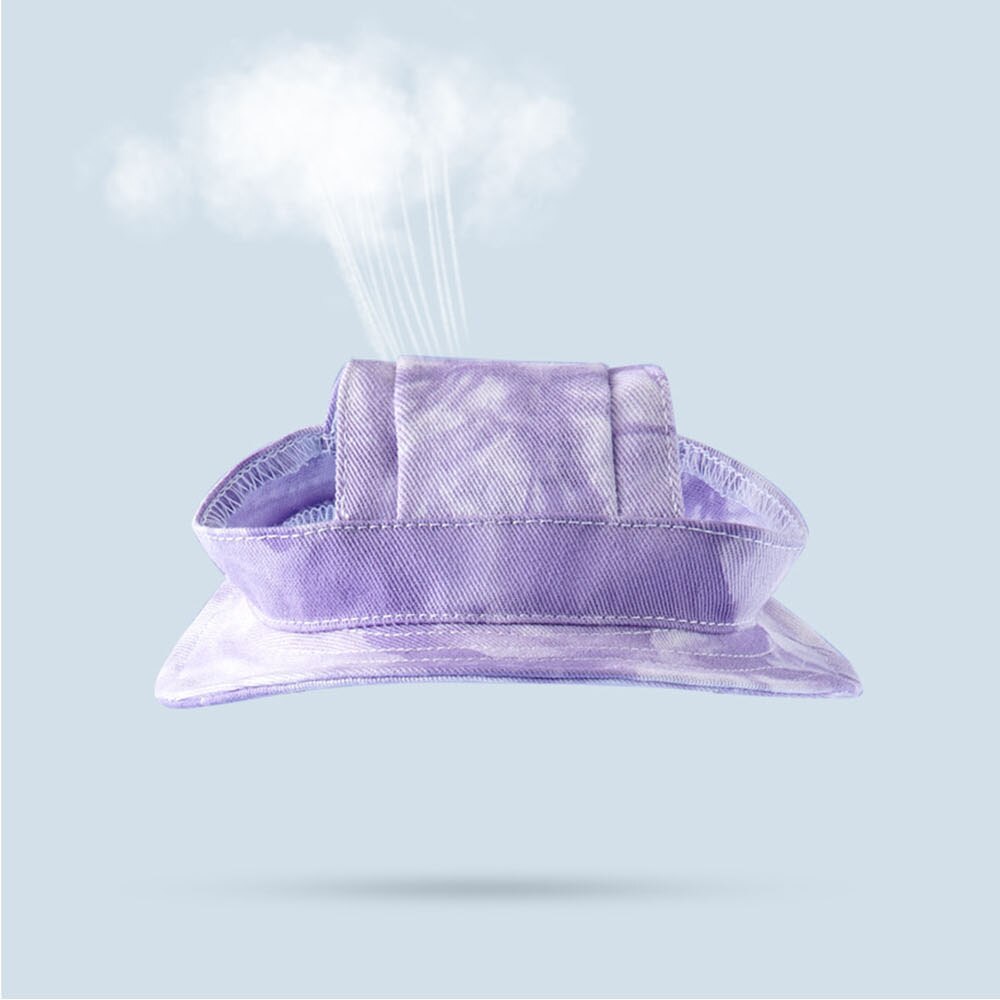 Adjustable Dog Hat with Ear Holes | Fashionable Tie-dyed Bucket Hat for Sun Protection, Multiple Colours