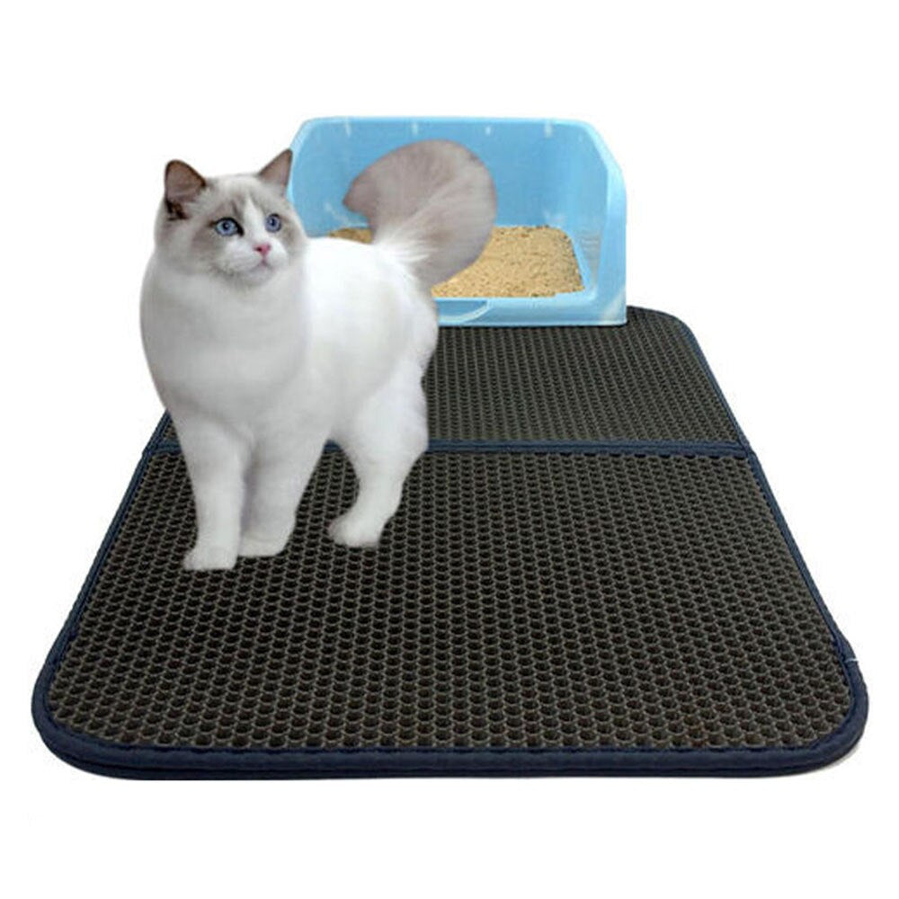 Waterproof Double-Layer Cat Litter Mat | Non-Slip, Easy-Clean Design for Cat Litter Catching
