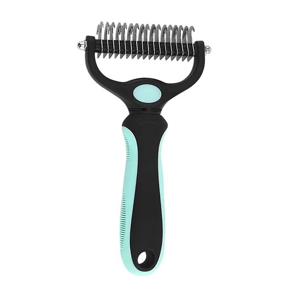 Dog & Cat Grooming Brush | Hair Remover Comb for Long, Short & Curly Hair with Anti-Slip Handle