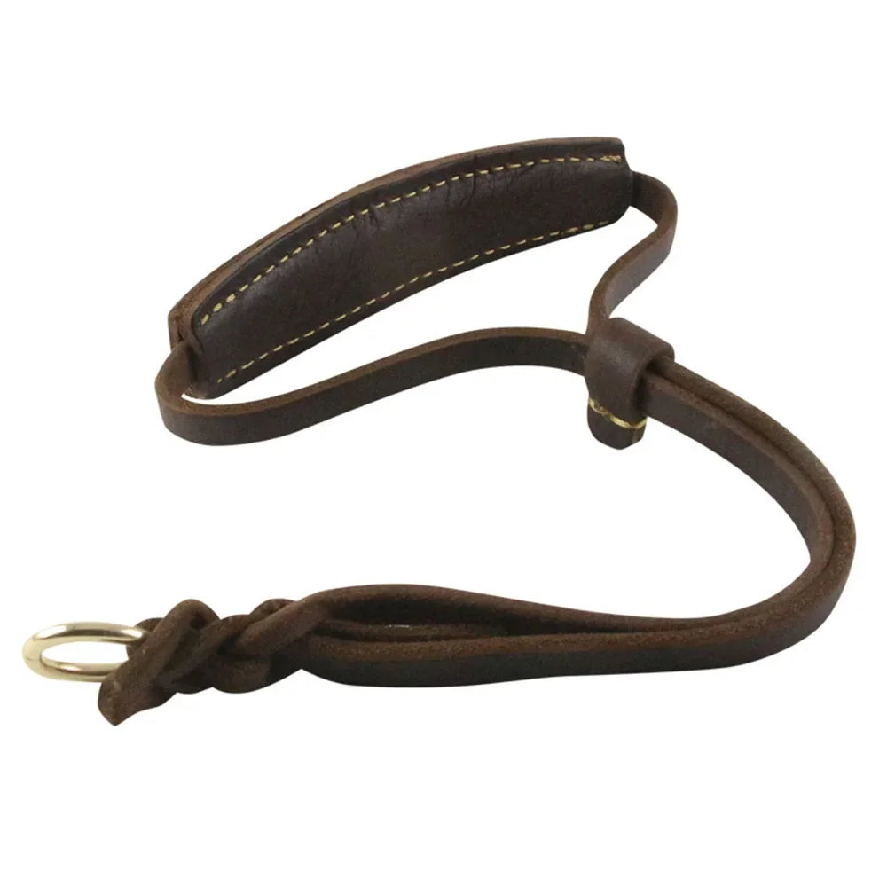 Real Leather Martingale Dog Collar | Soft Adjustable Leather Collar for Medium and Large Dogs