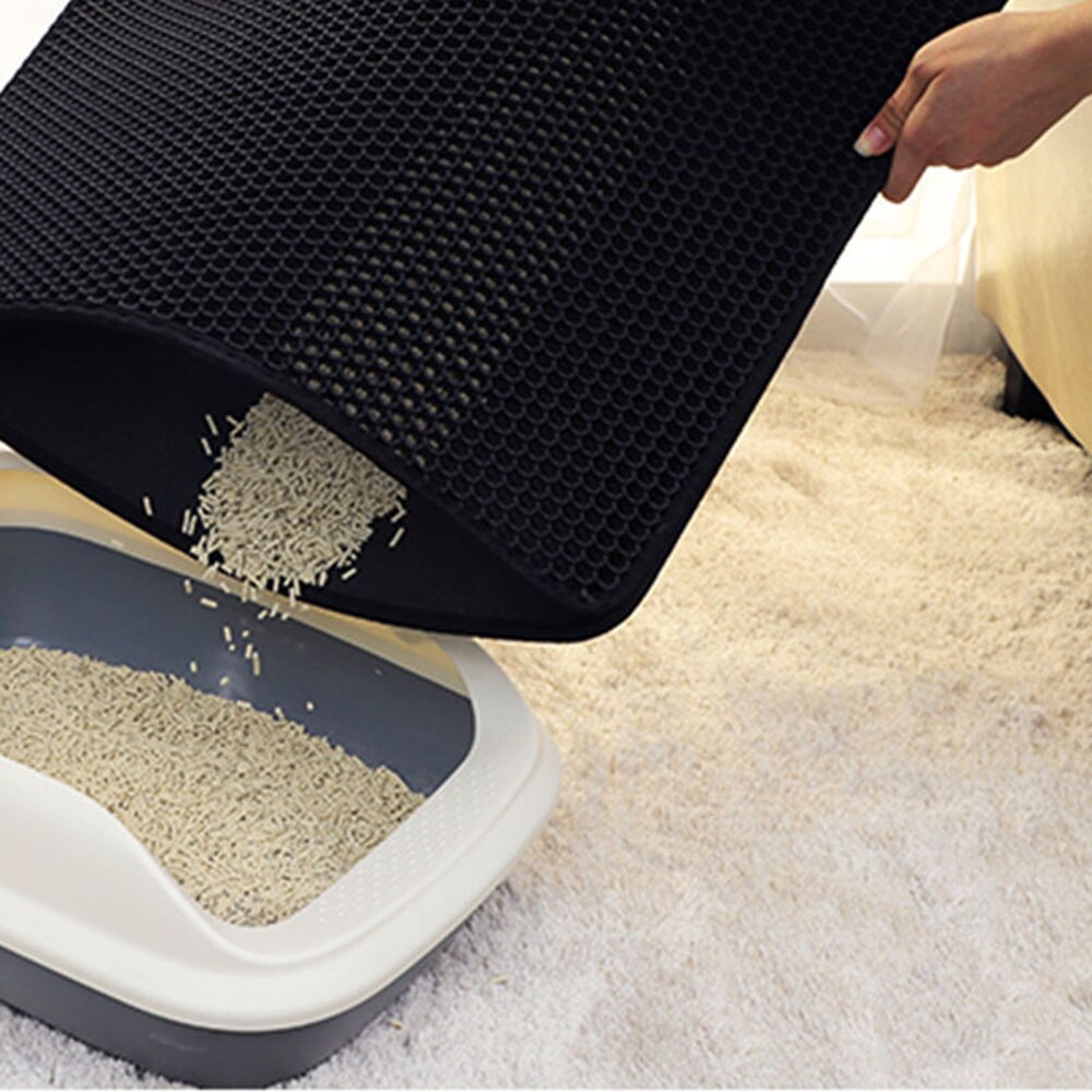 Waterproof Double-Layer Cat Litter Mat | Non-Slip, Easy-Clean Design for Cat Litter Catching