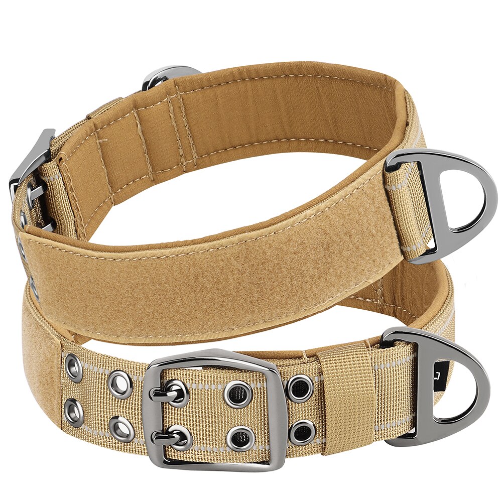 Tactical Military Dog Collar Adjustable Nylon | Durable For Medium and Large Dogs | Reflective Design for Training & Hunting