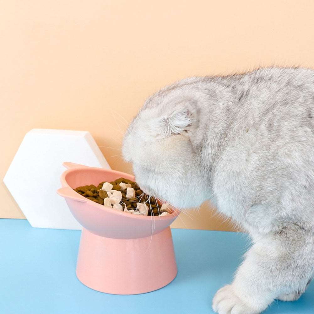 45° Neck Protector Cat Bowl | Anti-Overturning Pet Food Water Bowl | Binaural Cat Feeder Cup