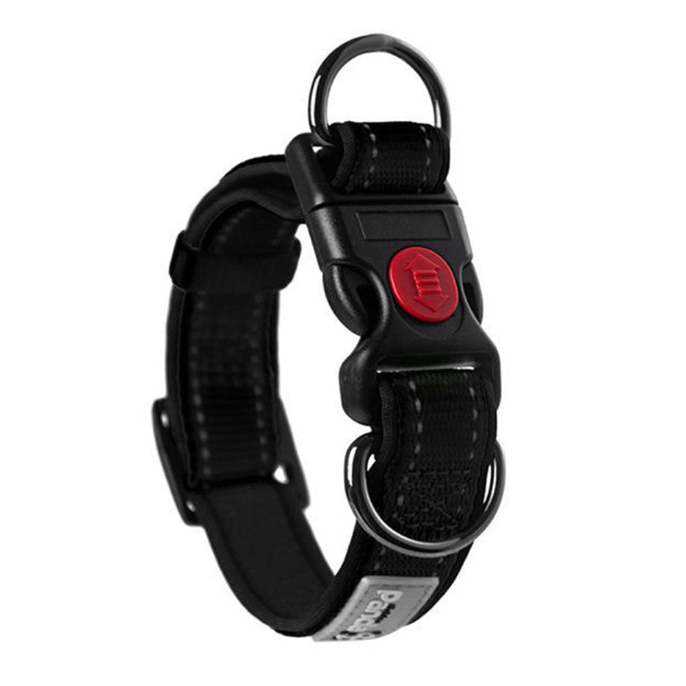 Adjustable Reflective Nylon Dog Collar | Comfortable Padded Design with Double D Rings for Small to Large Dogs