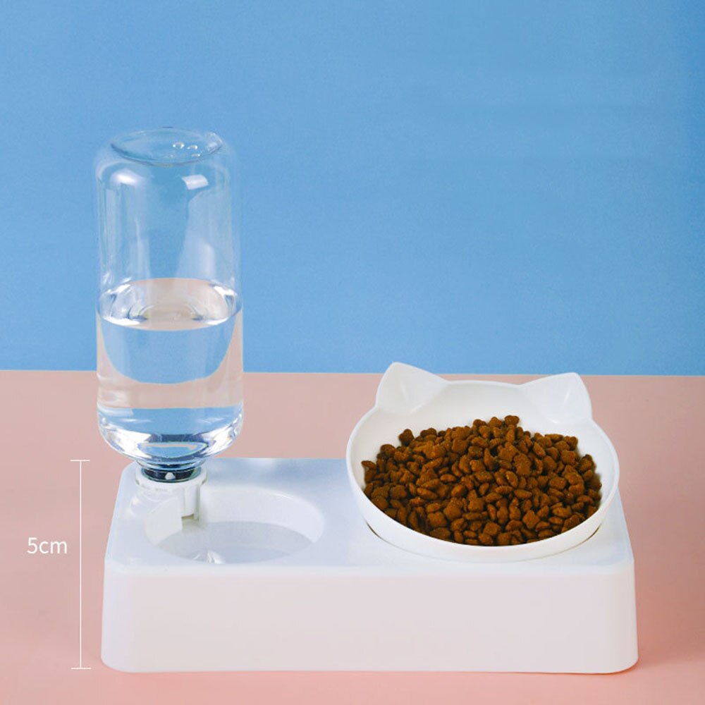 Automatic Feeder & Water Dispenser Pet Bowl | Raised Stand Dual Bowl for Cats & Small Dogs