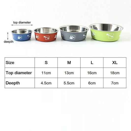 Stainless Steel Non-Slip Dog Bowl | Multiple Sizes