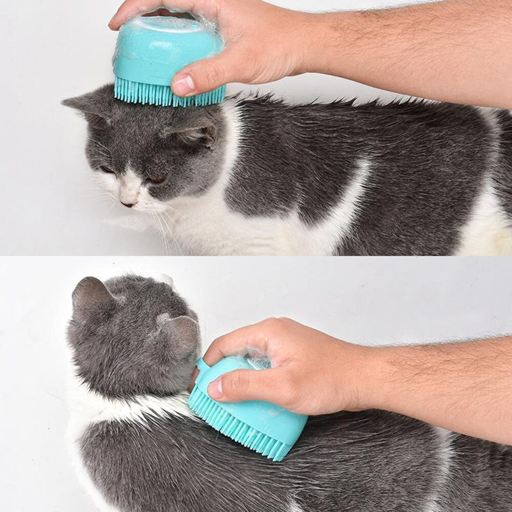 Super Soft Silicone Pet Bath Brush | Multipurpose Shampoo Massager for Grooming, Shedding, and Bathing