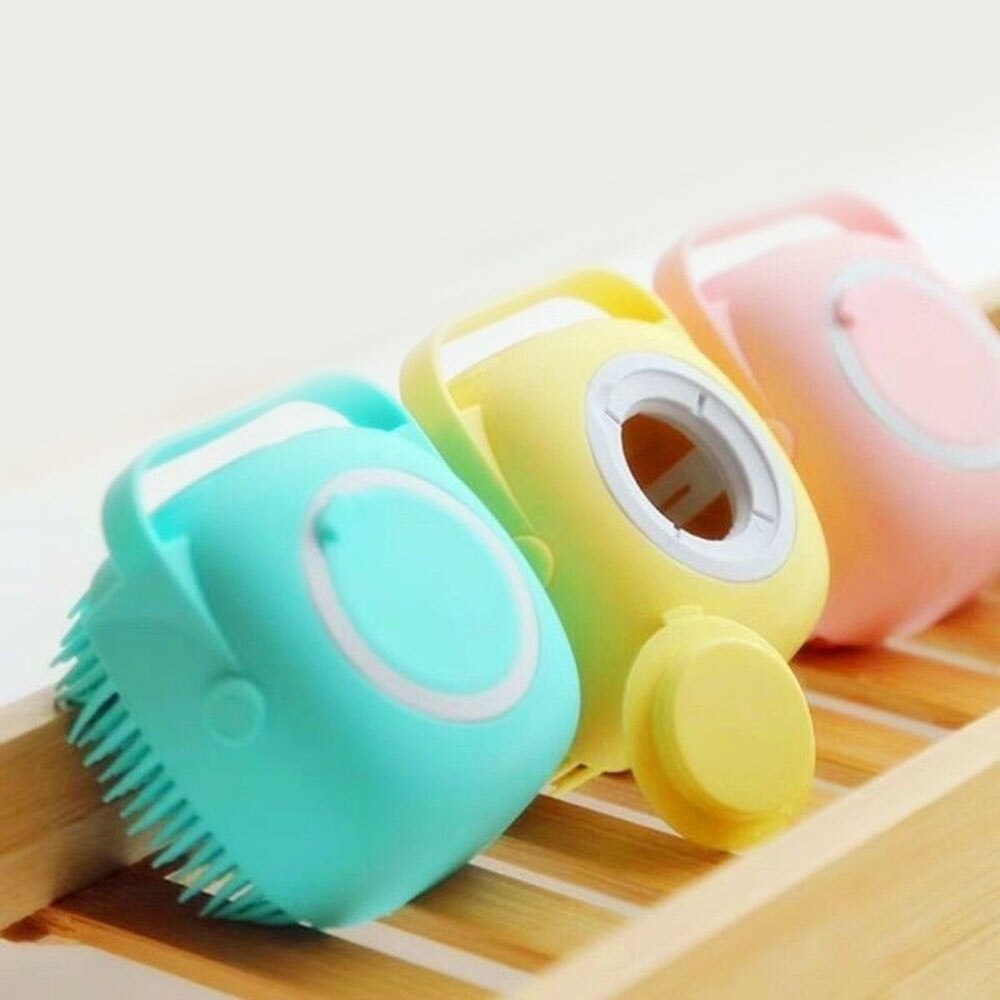 Super Soft Silicone Pet Bath Brush | Multipurpose Shampoo Massager for Grooming, Shedding, and Bathing
