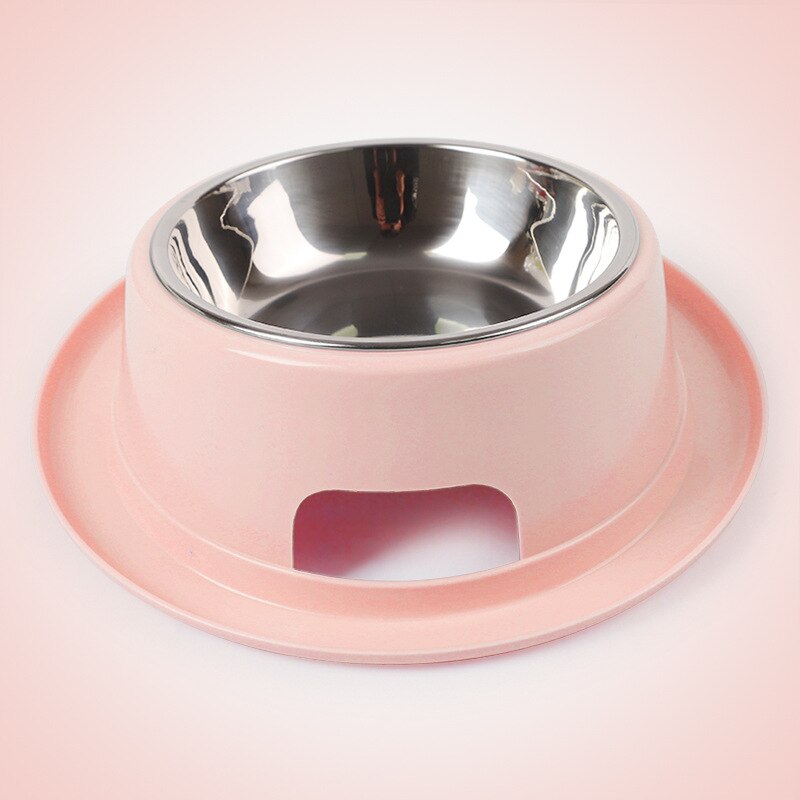 Tilted Stainless Steel Dog Bowl | Anti-Spill and Non-Skid Raised Feeder for Small Dogs & Cats