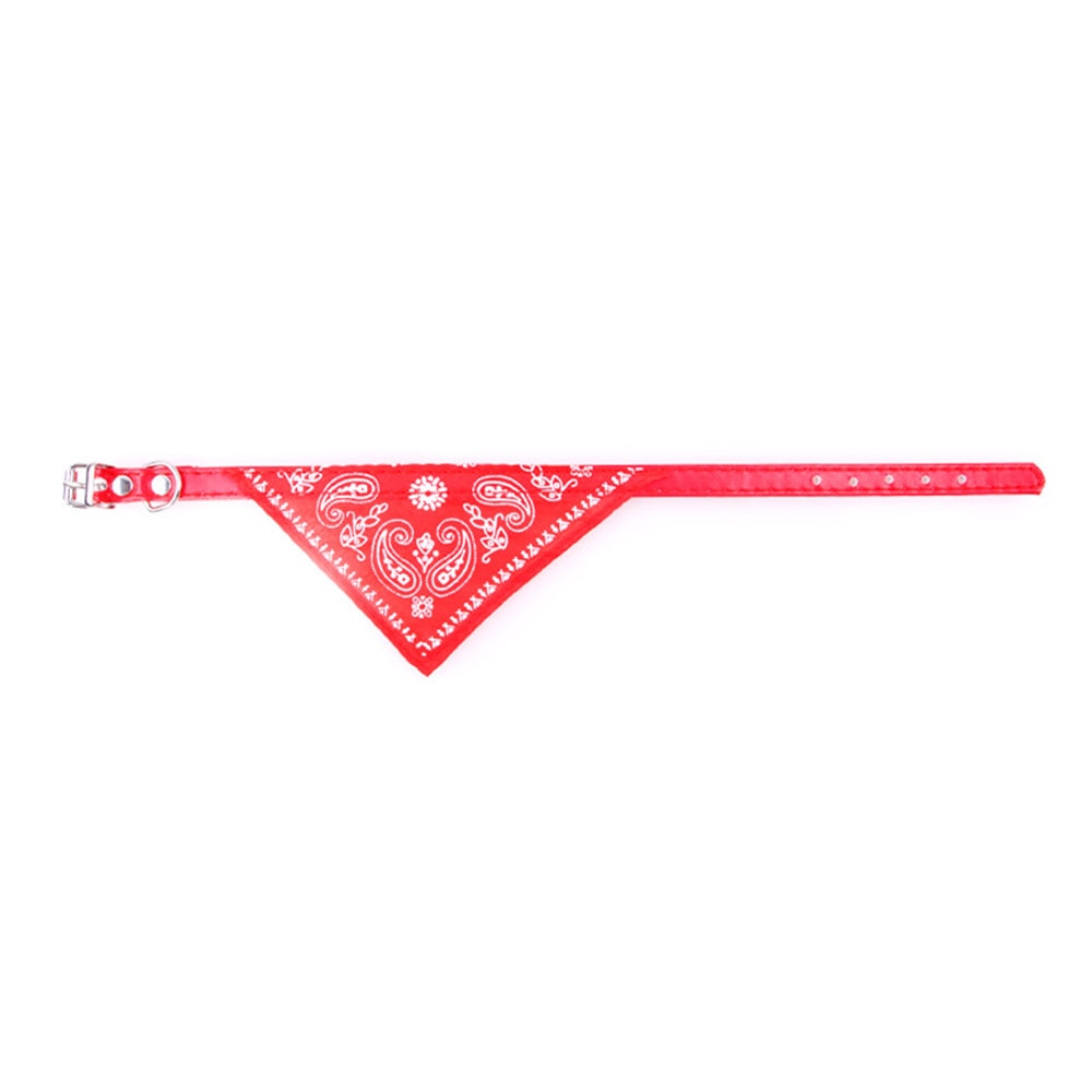 Adjustable Small Dog Cat Bandana Collar | Printed Triangular Scarf Neckerchief for Puppies and Kittens