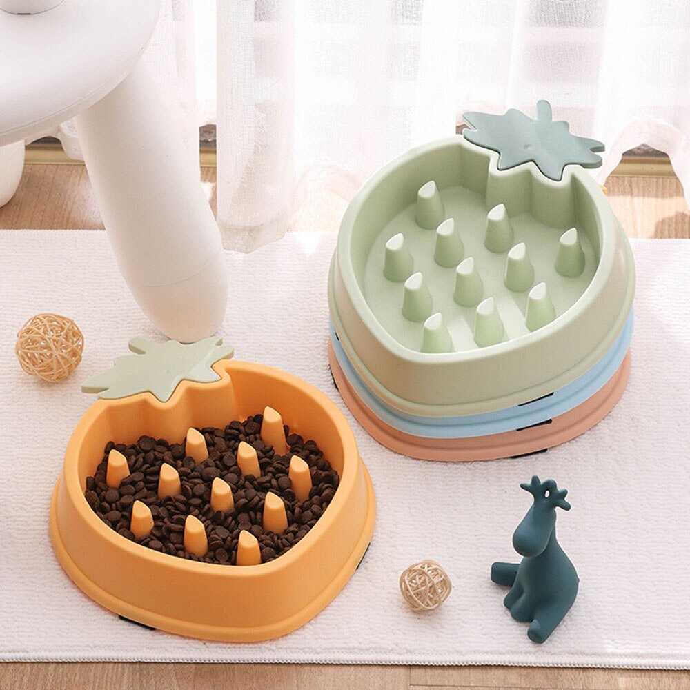 Anti-Gulping Slow Feeder Dog Bowl | Fun Fruit-Shaped Design for Small & Large Dogs