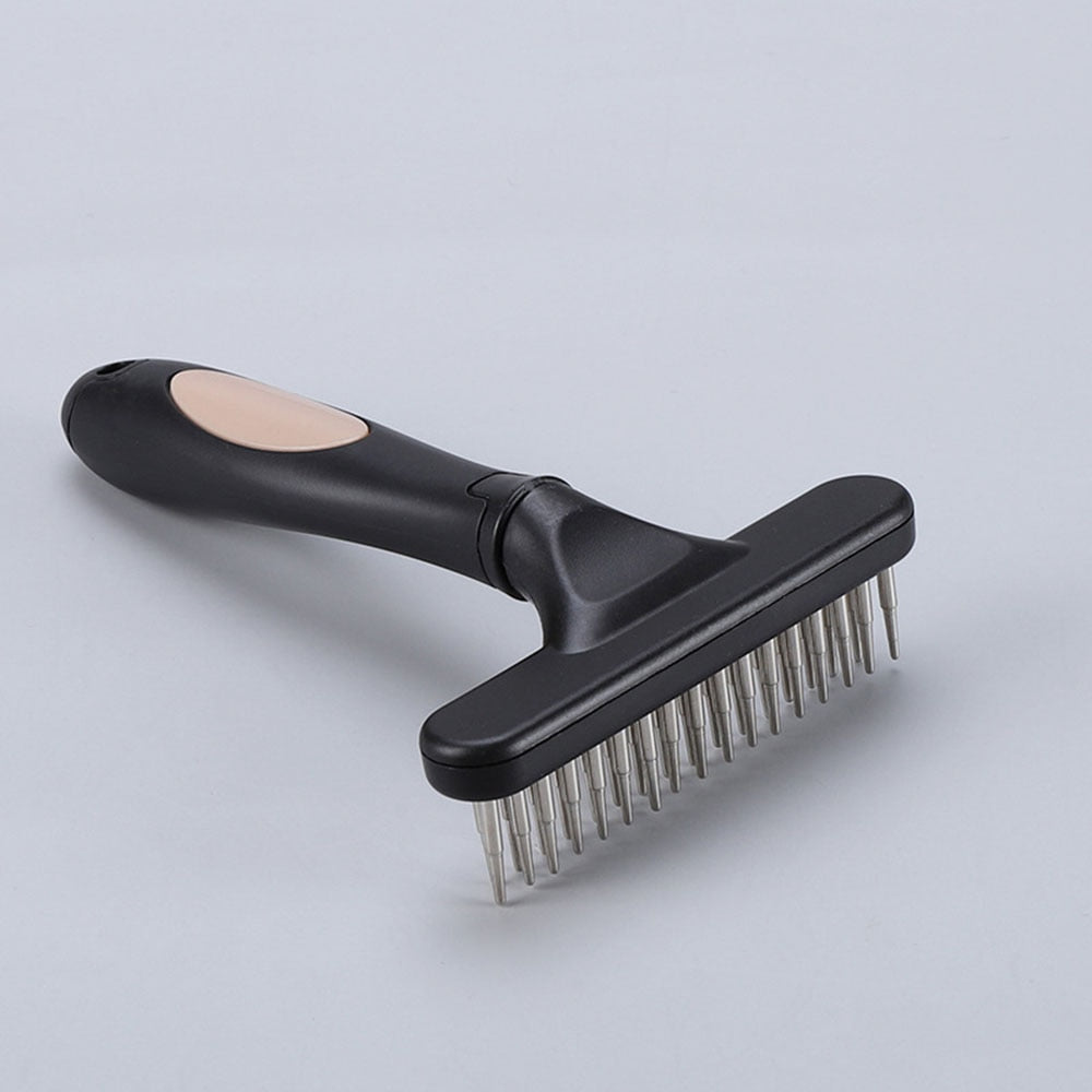 Dog Rake Deshedding Dematting Brush Comb | Efficient Undercoat Rake for Long & Short Hair Pets