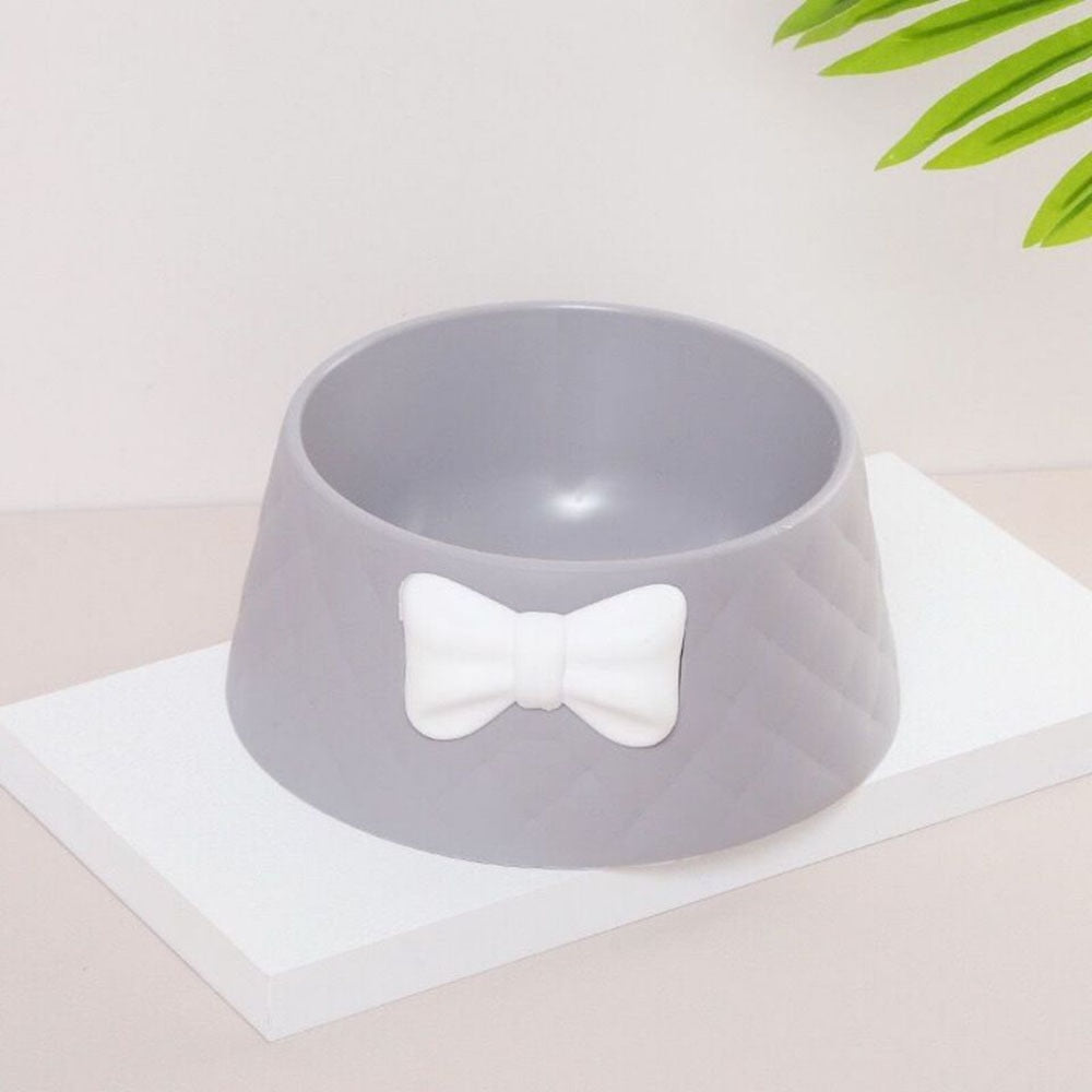 Stylish Bowknot Pet Food Bowl | Trapezoidal Anti-Skid Design for Small Dogs & Cats