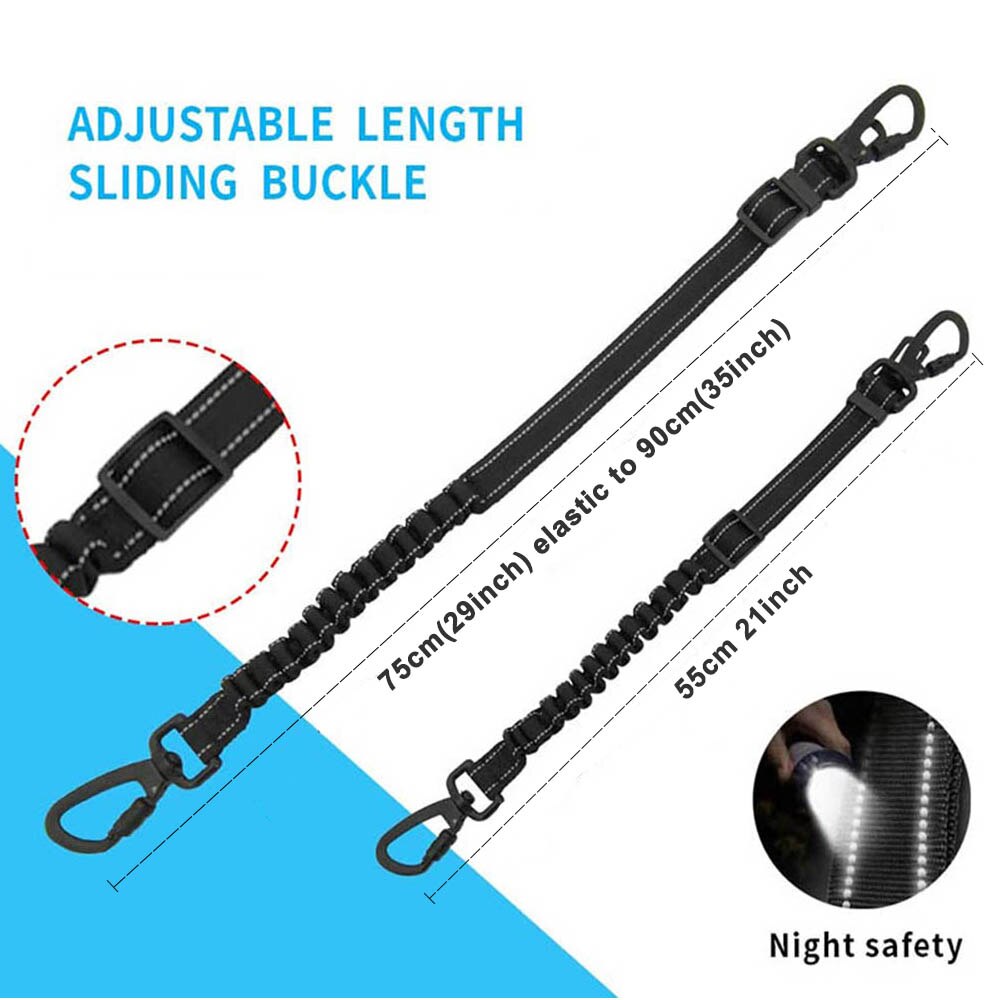 3-in-1 Dog Car Seat Belt | Multifunctional Bungee Pet Safety Tether with Swivel Carabiner