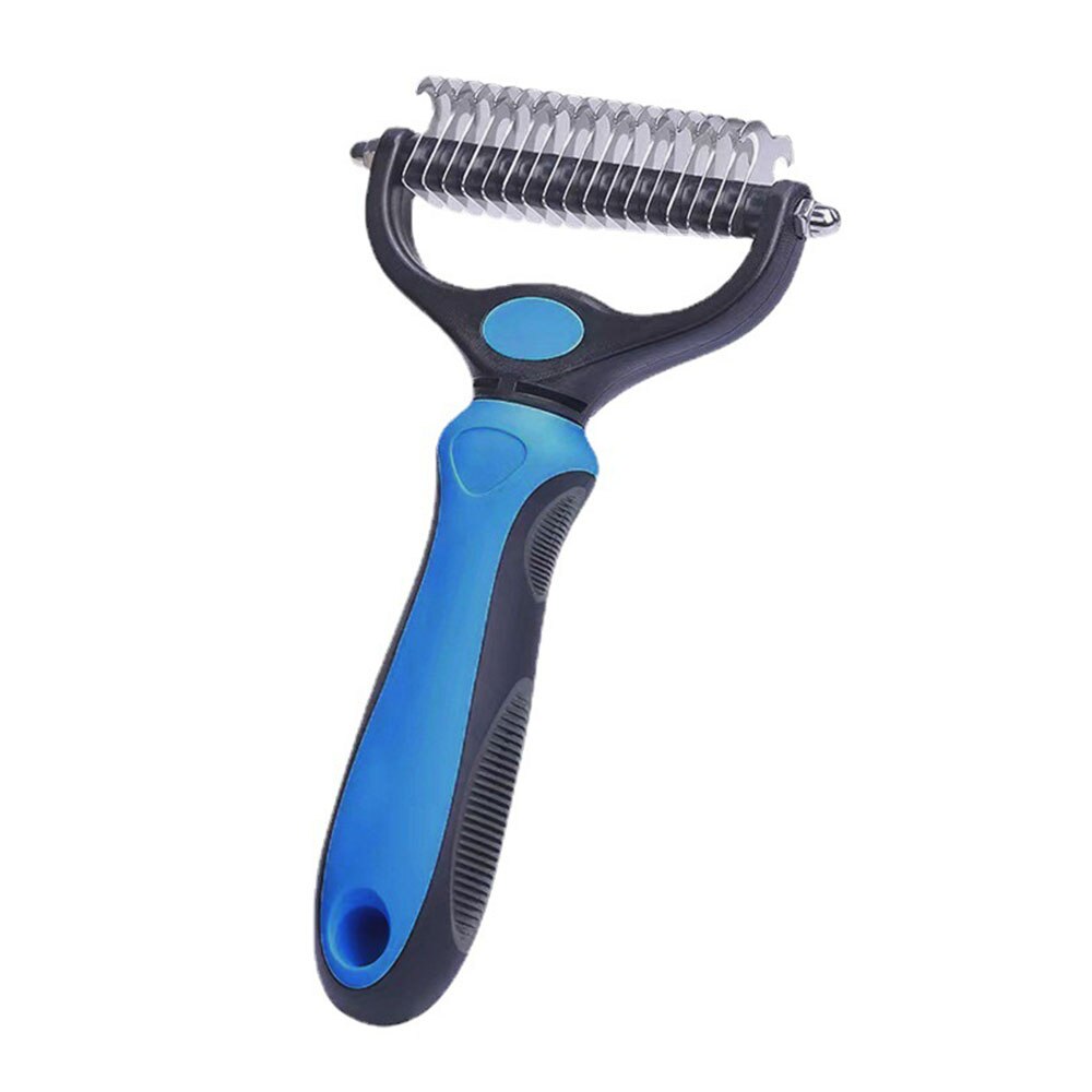 Dog & Cat Grooming Brush | Hair Remover Comb for Long, Short & Curly Hair with Anti-Slip Handle