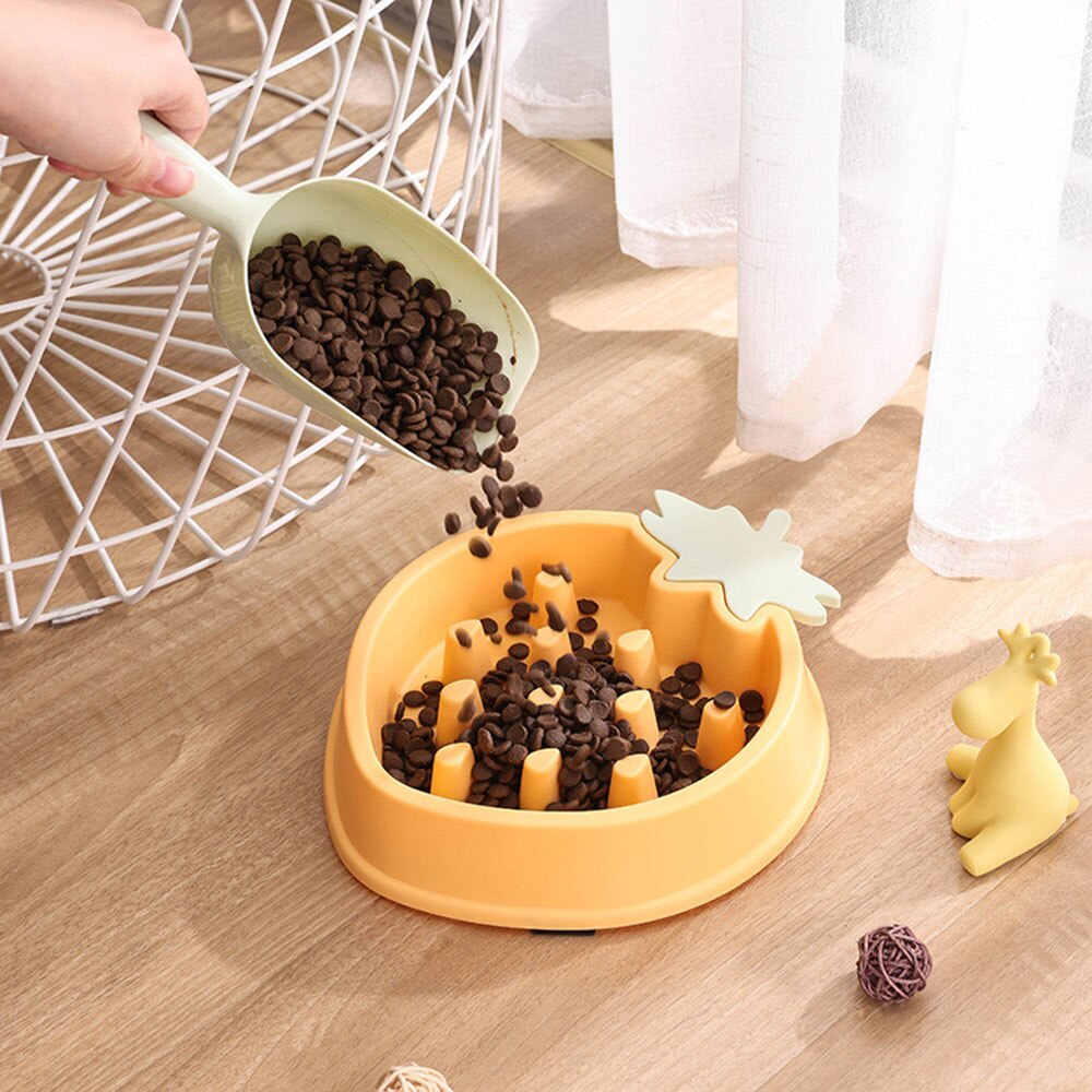 Anti-Gulping Slow Feeder Dog Bowl | Fun Fruit-Shaped Design for Small & Large Dogs
