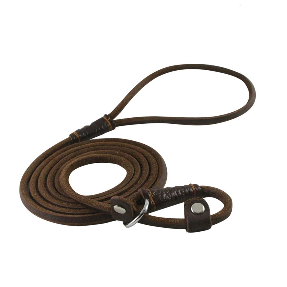 Handmade Genuine Leather Dog Slip Lead Leash | Soft, Thin, Durable for Training & Walking Small to Medium Dogs
