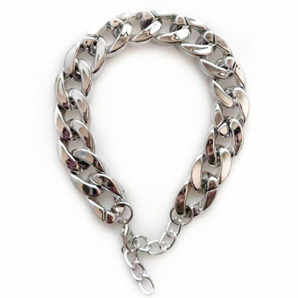 Adjustable Gold Cuban Link Pet Collar | Lightweight Plastic Necklace for Small Dogs & Cats | Multiple Colours Available