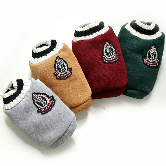 Cosy Dog & Cat Sweater Hoodie Pullover | Warm Knitwear for Small Pets - Autumn & Winter Outfit