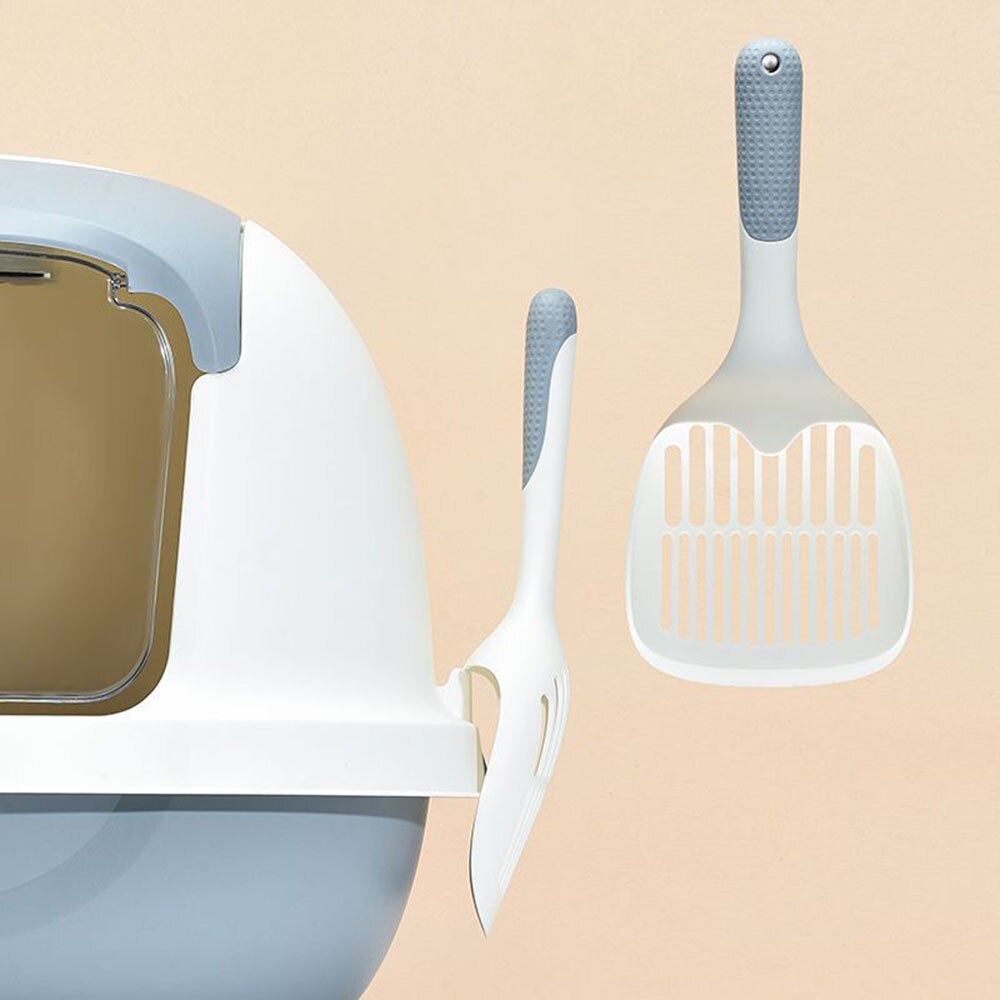 Large Cat Litter Scoop PP Plastic Kitty Litter Tray Scoops | Deep Shovel Sifter with Non-Slip Handle for Easy Cat Litter Cleaning