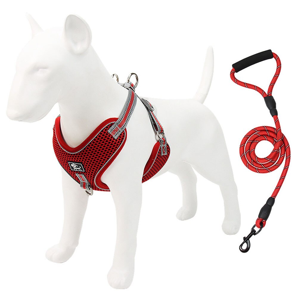 Reflective No Pull Big Dog Harness Vest | Breathable and Soft with Leash for Medium to Large Dogs