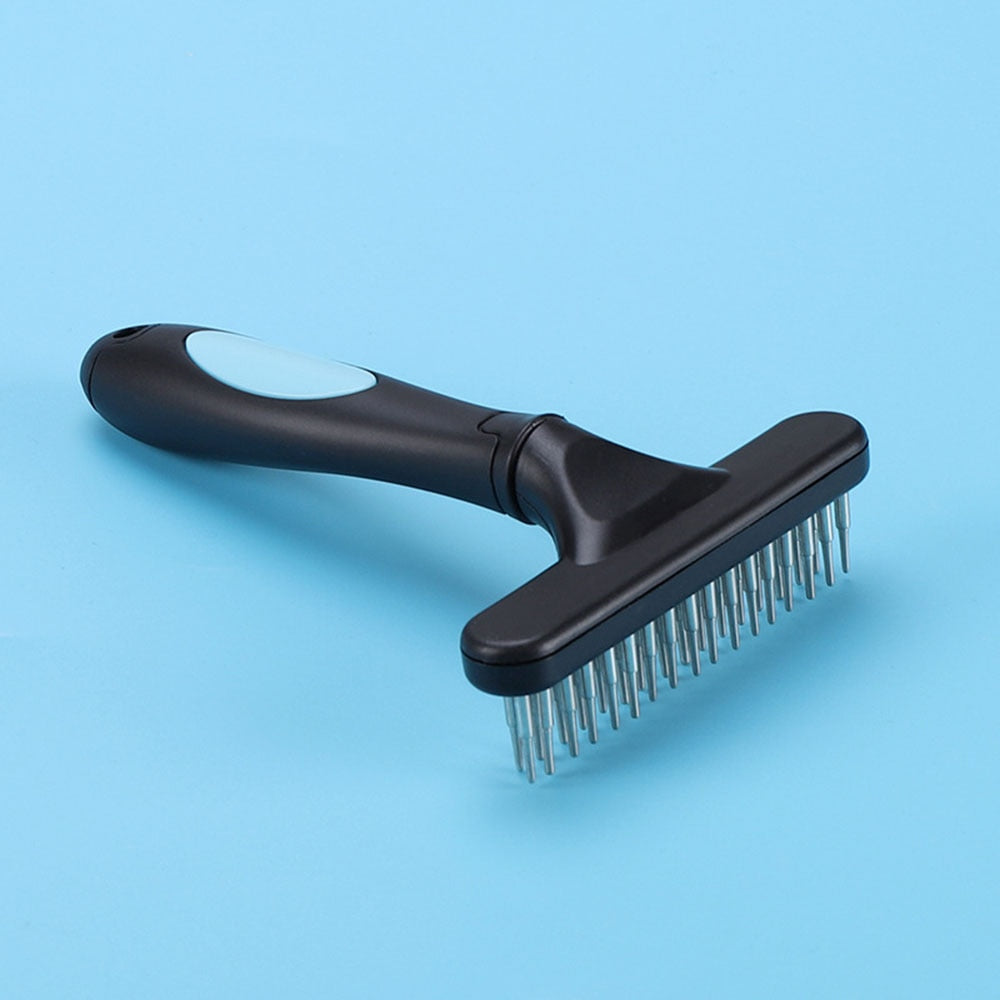 Dog Rake Deshedding Dematting Brush Comb | Efficient Undercoat Rake for Long & Short Hair Pets